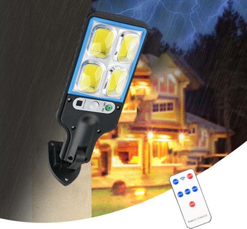 Solar-Wandleuchten, Solar-Außenleuchten – IP65-Solarleuchten mit Bewegungsmelder – 3 Leuchtmodi – mit Fernbedienung für ...