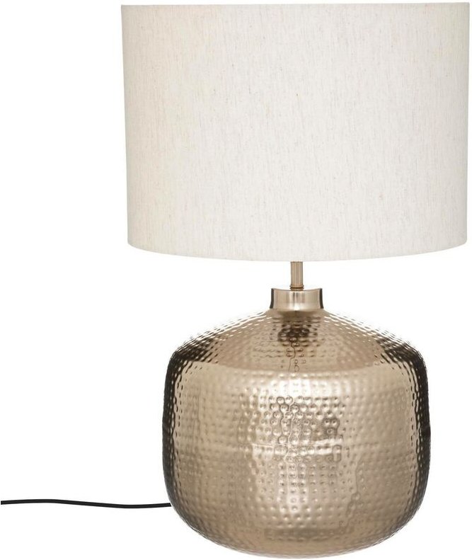 Atmosphera - Tischleuchte mit beige Lampenschirm kais, Metall, h. 52 cm