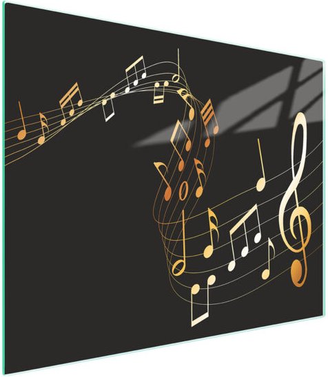 Glasschneidebrett 52x30 Musik