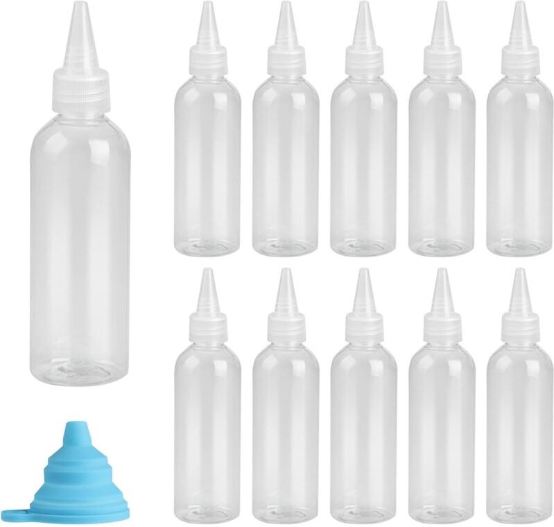 12-teiliges Saucenbehälter-Set, 100-ml-Quetschflaschen, Gewürzflaschen, Quetschflaschen, weiche Kunststoffflaschen für K...