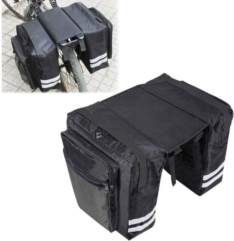 Doppelte Fahrradtasche, Gepäckträgertasche, wasserdichte Gepäckträgertasche, multifunktionale Outdoor-Fahrradtasche mit ...