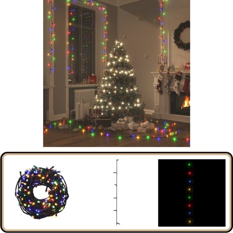 Vidaxl - LED-Lichterkette mit 300 LEDs Mehrfarbig 30 m pvc - Weihnachtsbeleuchtung - LED-Lichterkette - Multicolor Beleu...
