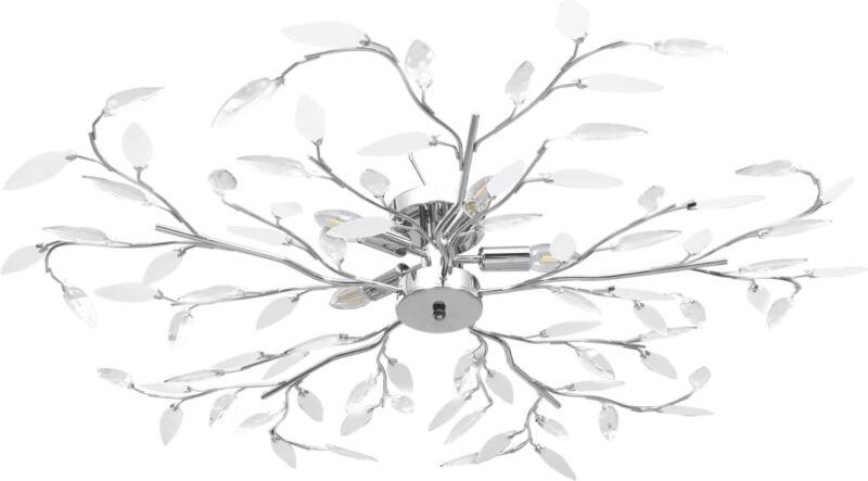 Vidaxl - Deckenleuchte mit Acrylglas-Blätter für 5 x E14-Lampen Weiß