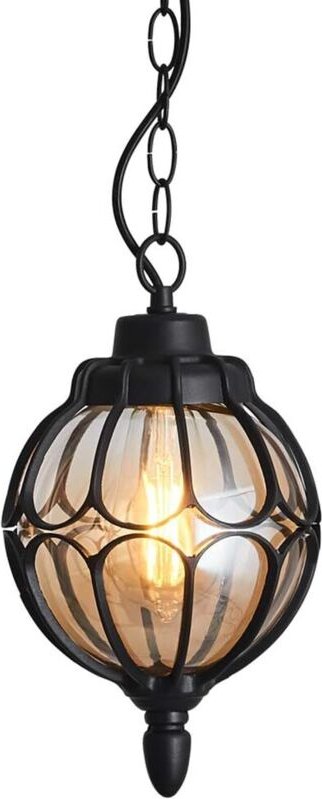 Hängelaterne für den Außenbereich, wasserdichte hängende Deckenleuchte mit Glaskugel, postmoderne Beleuchtung für Restau...