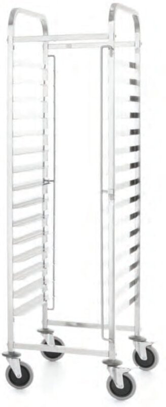 Transportwagen zum Transportieren von Catering-Tabletts 15x 600x400 mm Kitchen Line - Hendi 813287