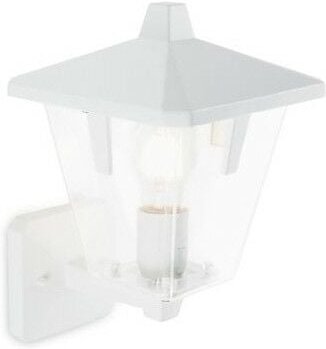 Weiße Wandleuchte aus Aluminiumdruckguss mit transparentem thermoplastischem Diffusor. h. 29 cm