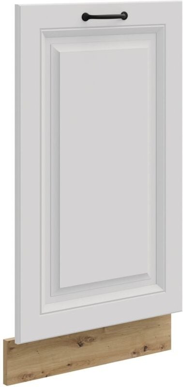 Küchen Preisbombe - Frontblende für vollintegrierten Geschirrspüler 45 cm Stilo Weiß + Eiche Artisan