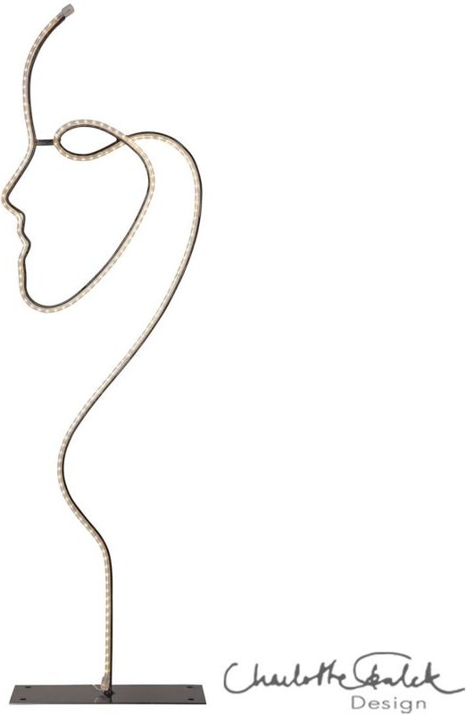 Star Trading - Silhouette Grafico, Schwarz, Grafisches Design, Gesicht, led, Warmweiß, Außenbereich, 85 cm