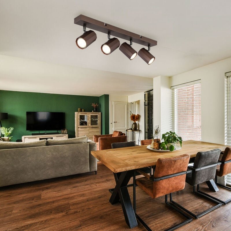 Globo - Deckenlampe Deckenleuchte Wohnzimmerlampe schwenkbar bronze 4 flammig l 54 cm