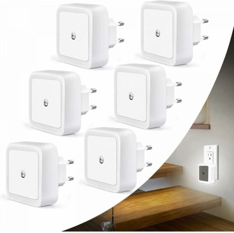 Thumbnail - Cyslmuk - Nachtlicht Steckdose led Automatik 6er Set, Kinder Nachtlicht Lampe mit Lichtsensor, Steckdose Nachtlicht für ...