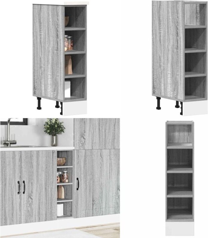 Unterschrank Grau Sonoma 20x44,5x81,5 cm Holzwerkstoff - Vidaxl