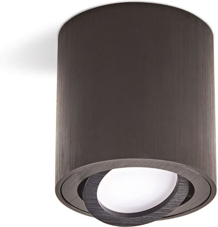 Runde, bewegliche schwarze Aufputzleuchte 1xGU10 35W OH36 Kobi