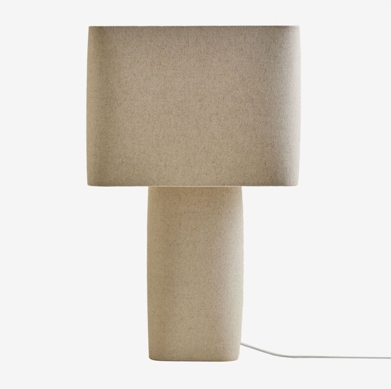 SKLUM Tischlampe aus Leinen Rivos Beige Leinen