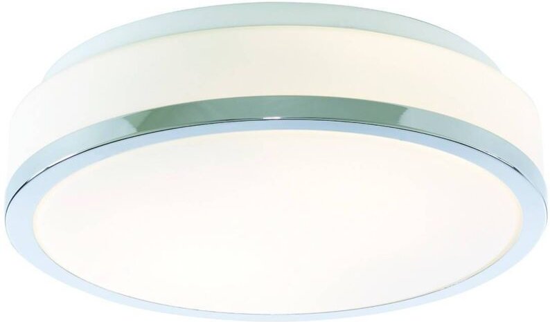 Eglo - Searchlight Discs - Badezimmer Flush 2 Lichtdecke Chrom, Opal IP44, E27