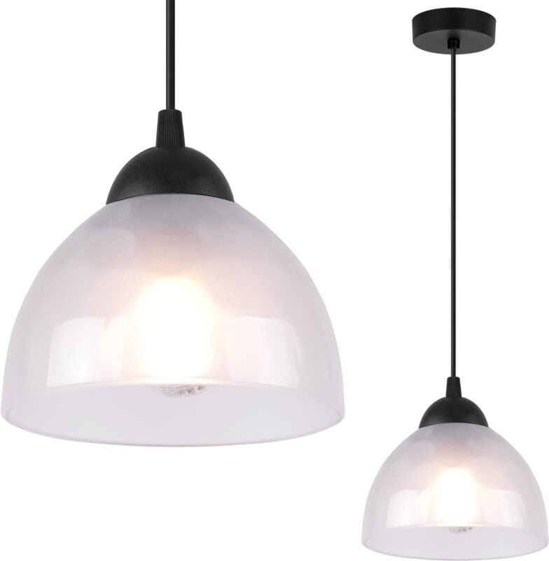 Venedig Hängelampe 1 Flache Milchlampe E27