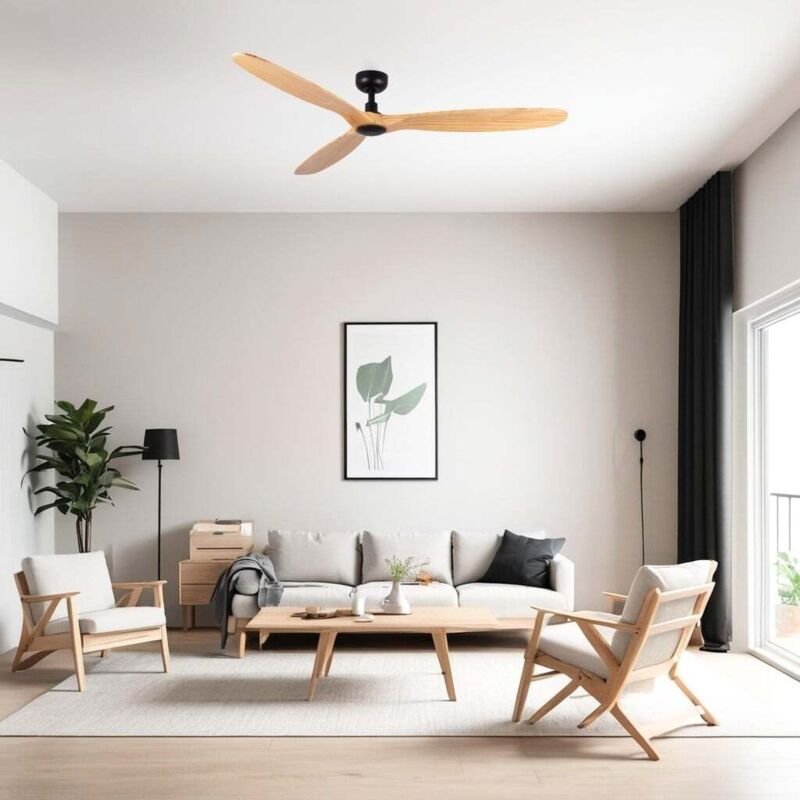 Rowind l Deckenventilator Schwarz/Kiefer Ø152 cm