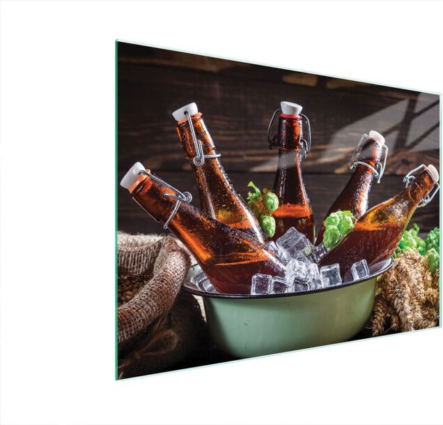 Glasschneidebrett 40x30 Flaschen