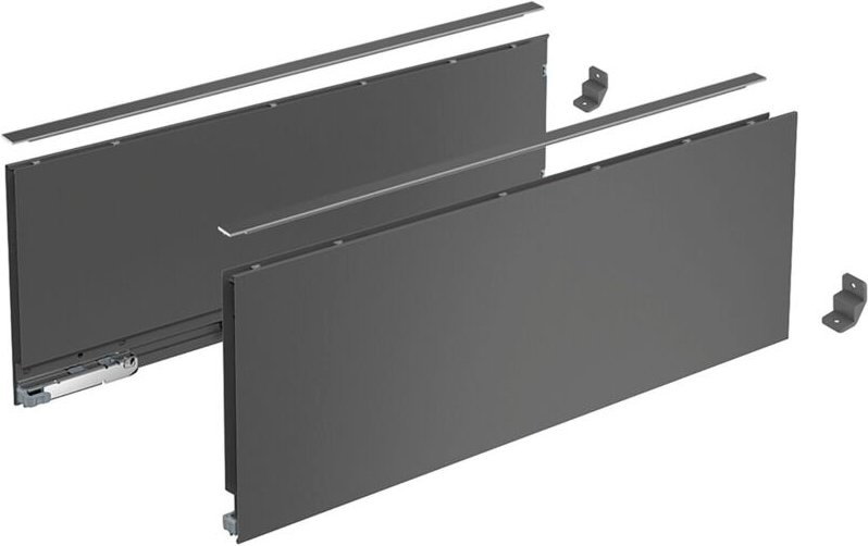 AvanTech You Schubkasten Set Schubkasten Set Höhe 187 - Schubkastensystem Nennlänge 270mm, Stahl anthrazit - Hettich