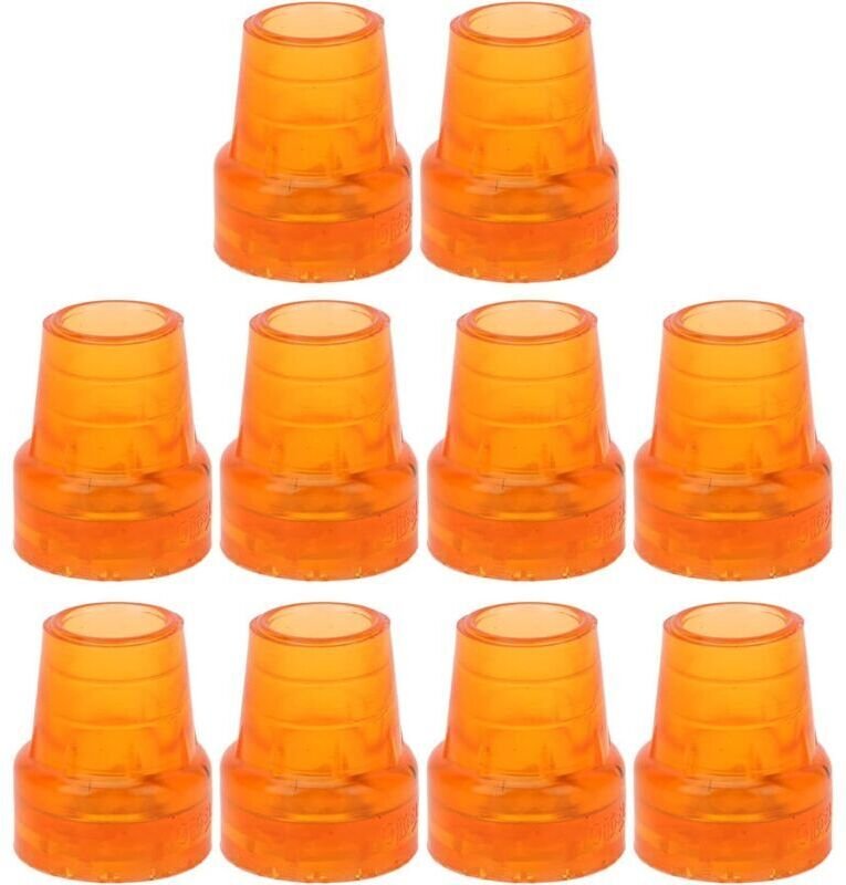 10 19 mm Universal-Krückenspitzen aus robustem Gummi (Orange) - KZQ