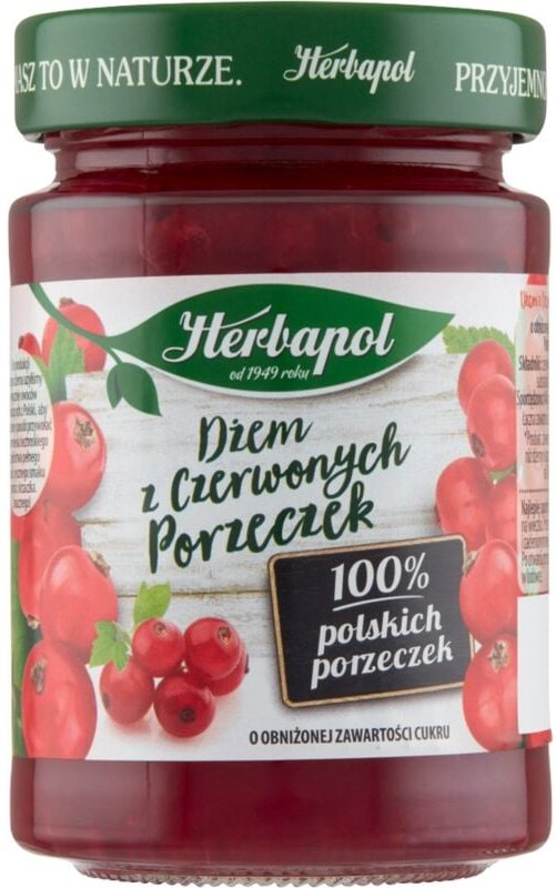 Thumbnail - Herbapol Rote Johannisbeermarmelade - Zuckerarme Variante, 280g