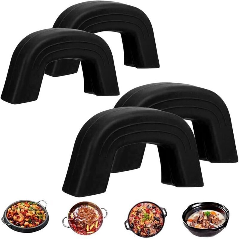 4er-Set Silikon-Ofenhandschuhe – Hitzebeständiger Fingerschutz für Töpfe, Pfannen, Backbleche und Woks – Unverzichtbares...