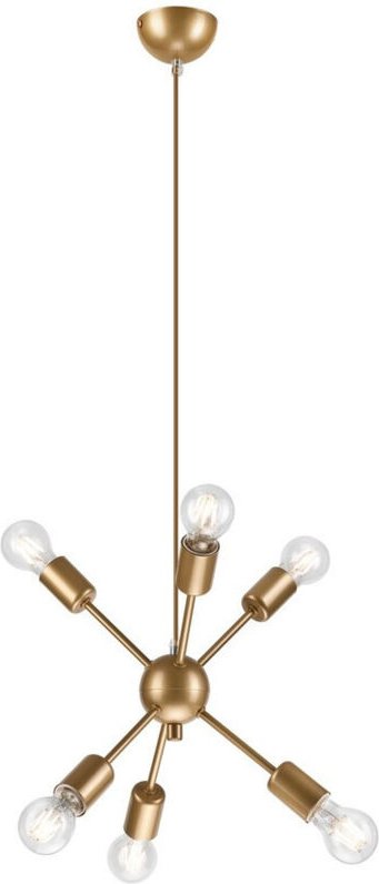 Lamkur Ruby Contemporary Mehrarm-Pendel-Deckenleuchte Golden, 6x E27