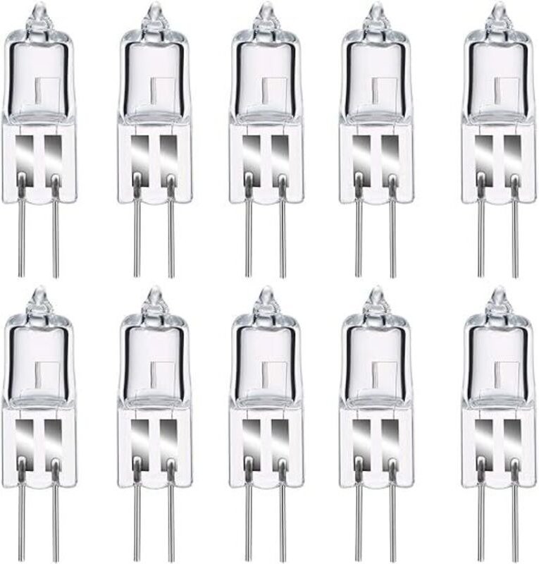 Ugreat - Set mit 8 G4-Halogenlampen, warmweiße G4-Glühbirne 12 v, 20 w, 2800 k, 240 lm, dimmbar, G4-Halogenlampe, transp...