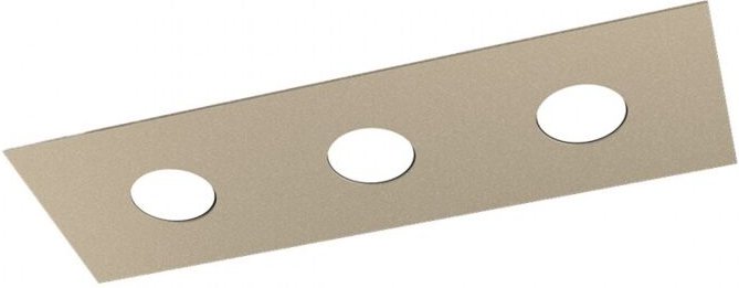Toplight Area 3-flammige rechteckige Deckenleuchte mit GX53-Fassung, sandfarbene Struktur, modernes Design 60x20x3cm