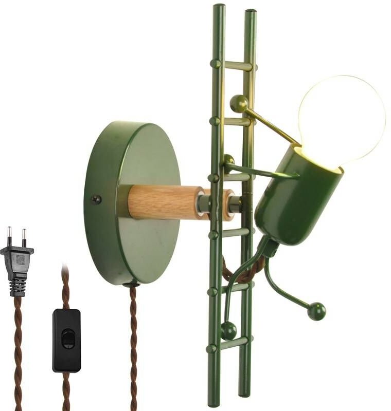 Wandleuchte 'Doll' - Mit Schalter und Stecker - E27