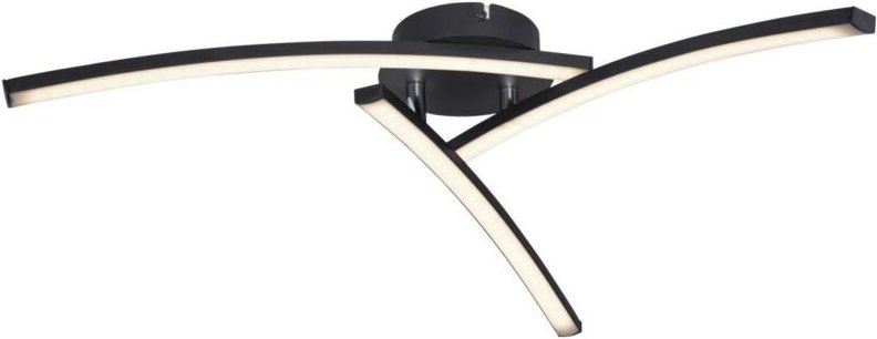 Lighting cct led Deckenleuchte Tansy i ø 60 cm, schwarz Deckenleuchte - Globo