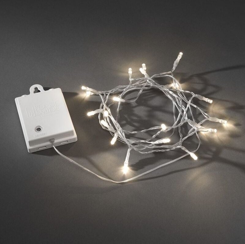 Konstsmide LED Lichterkette 20 LED für Außen 20 LED warmweiß Lichterketten