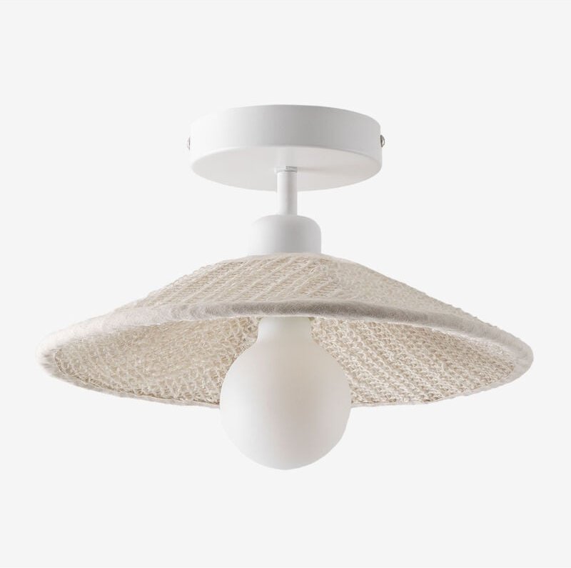 Sklum - Deckenleuchte aus Leinen Massina Creme-Beige