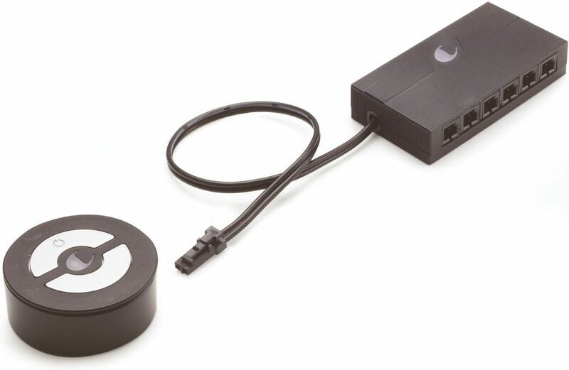 Domus Line giro fe Single Color LED-Schaltempfänger 64x34x13 mm & Fernbedienung ø 42 mm (12V, Micro12, 200 mm Kabellänge...