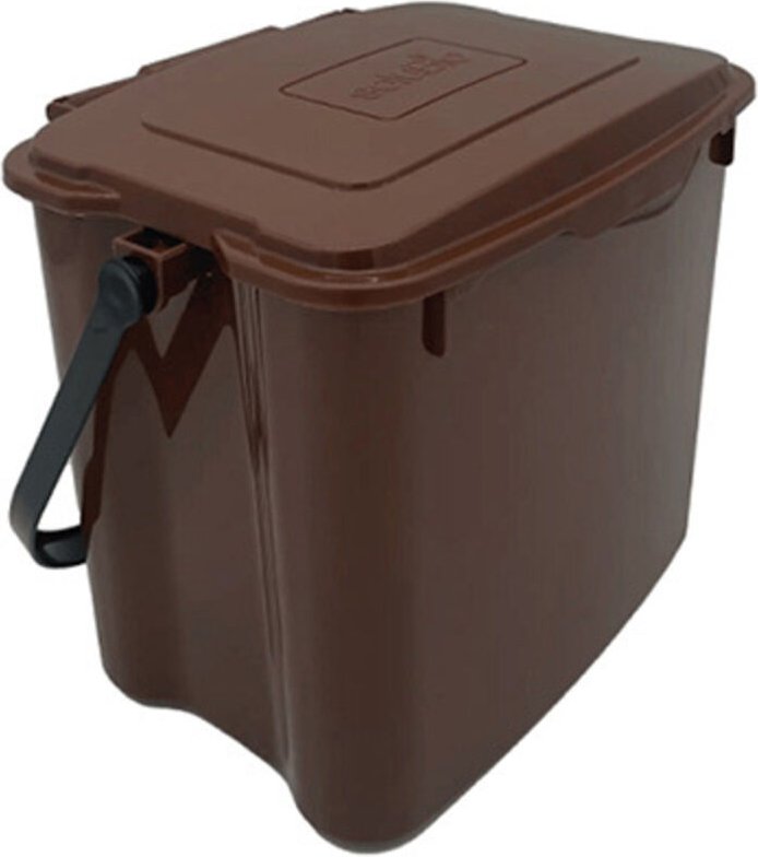 5er-Set Küchenkomposteimer – 7 Liter – Braun - C080060/5