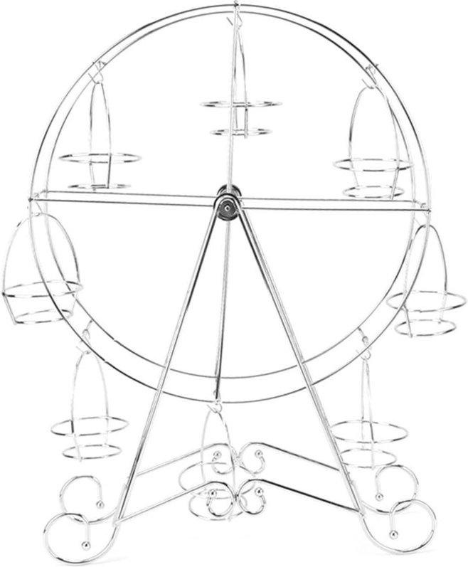 Cupcake-Ständer in Form eines Riesenrads, Cupcake-Ständer aus Eisen, drehbarer Ständer für Süßigkeiten, Cupcakes, Kekse ...