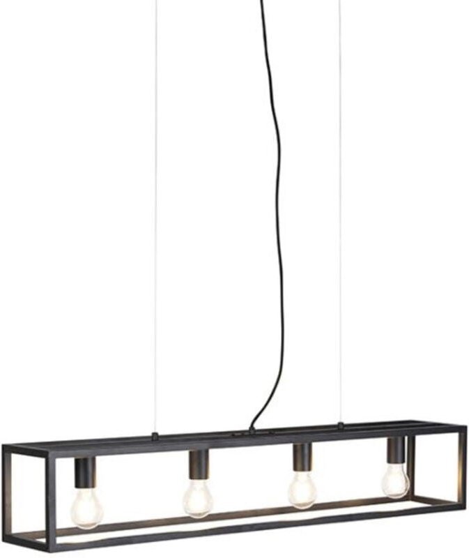 Smart Industrie Hängelampe schwarz inkl. 4 WiFi A60 - Cage 4