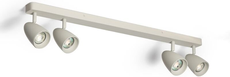 Efectoled - Wandleuchte Aluminium Linear Adrien 4 Spots Steingrau