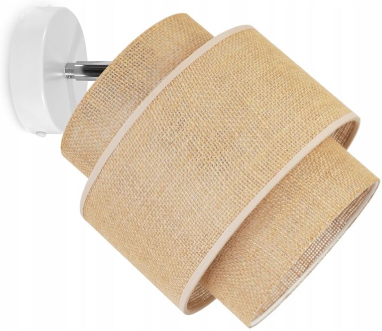 Deckenleuchte, Wandleuchte, Lampenschirm, Boho, Jute, 20 Cm