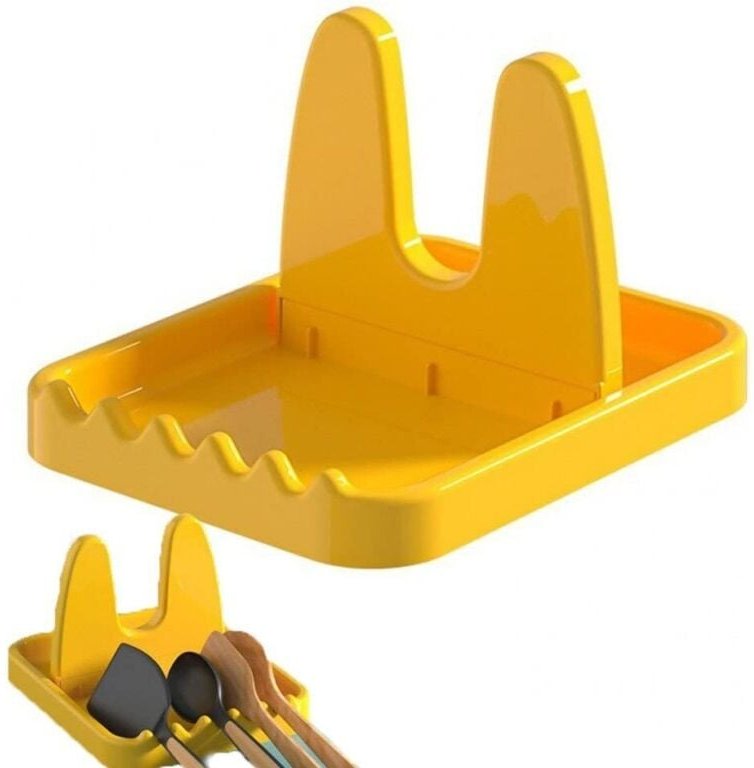 Faltbarer Topfdeckelhalter (2 Stück), multifunktionales Küchenregal, Pfannenwenderhalter, Löffelhalter, Arbeitsplattenre...