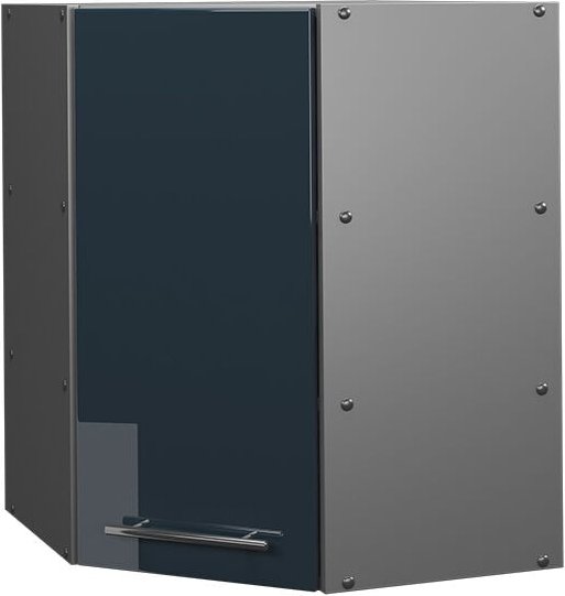 Vicco - Küchenschränke Fame-Line, Dunkelblau Hochglanz, 57 cm