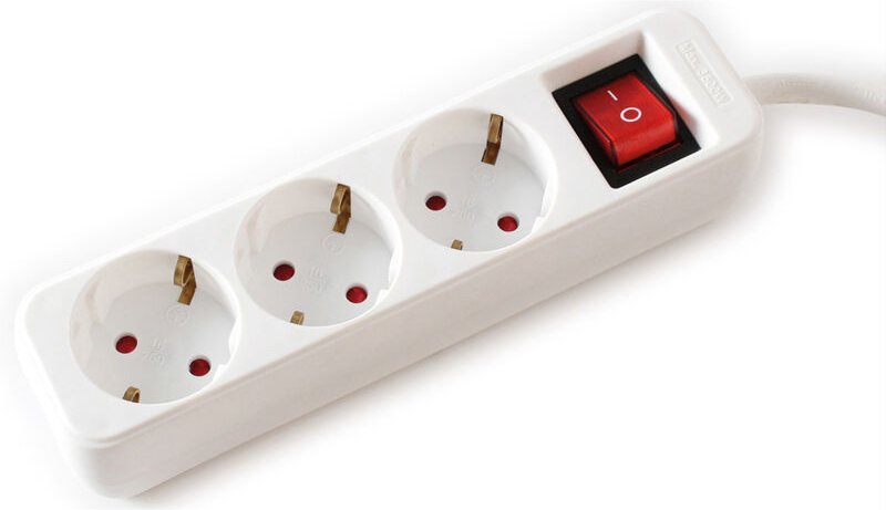 Value 19.99.1078 Steckdosenleiste mit Schalter Weiß Schutzkontakt 1 St.