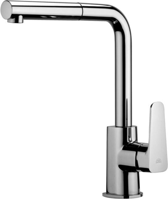 Paffoni - Serie Sly Spültisch-Einhandbatterie mit ausziehbarer Brause SY185CR Verchromt - Messing