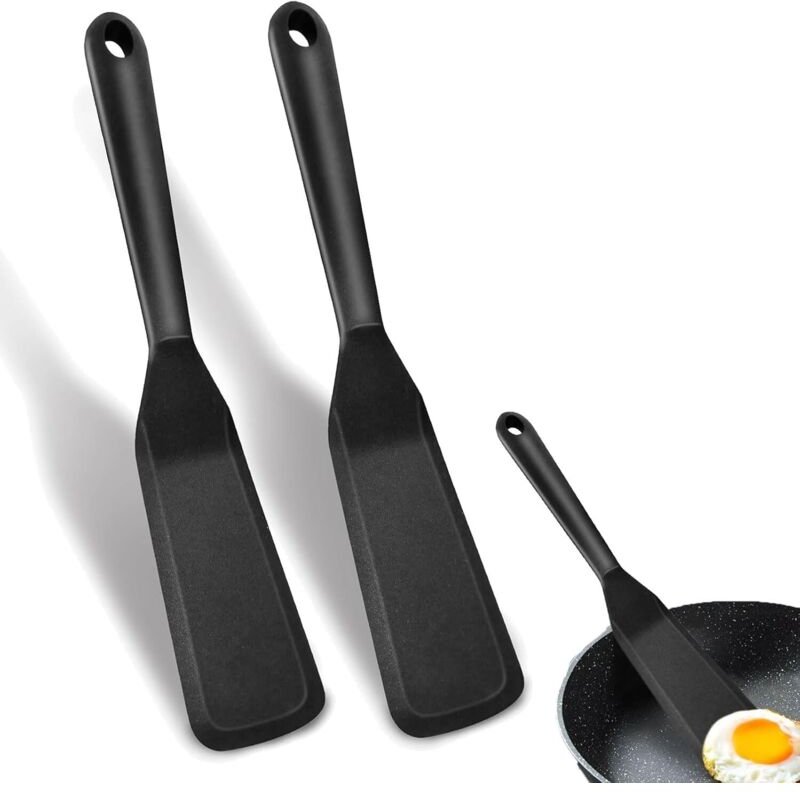 Set mit 2 hitzebeständigen, antihaftbeschichteten Silikonspateln, BPA-freie Silikon-Küchenspatel, Gebäckspatel, Silikons...