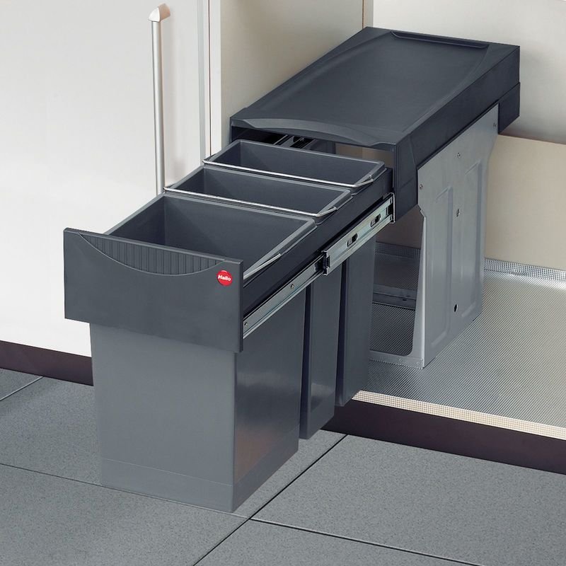 So-tech - Abfallsammler Terzett 15 L/7 L/7 l dunkelgrau Hailo 3666191