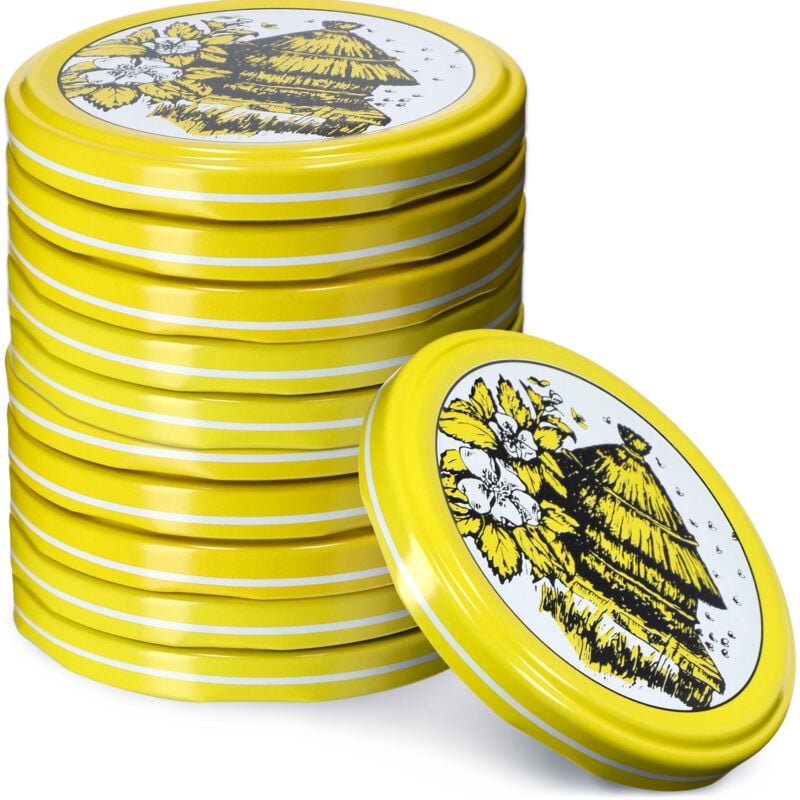 Deckel für Gläser, fi 66 mm, 10 Stück, Winnie Puuh - Kadax