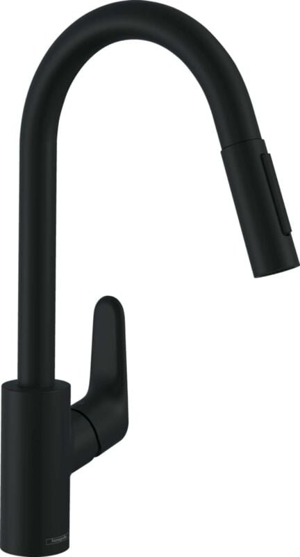 Focus M41 - Spültischarmatur mit ausziehbarer Geschirrbrause, schwarz matt 31815670 - Hansgrohe