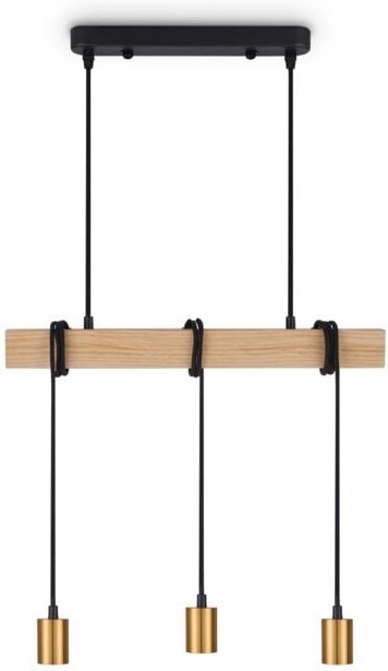 Paco Home - Pendellampe Hängelleuchte Hängelampe Wohnzimmer Esszimmer Küche Vintage E27 Messing, Pendelleuchte 3xE27