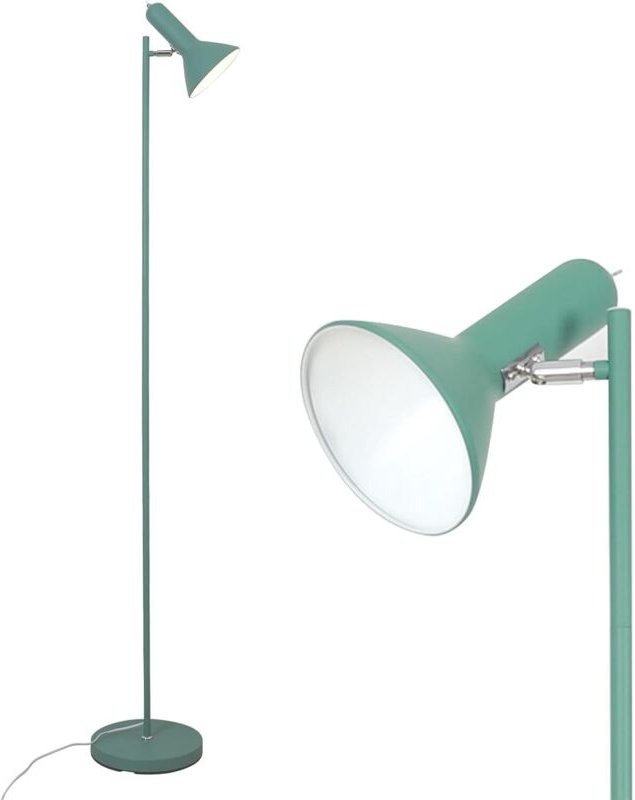 Amdelne Stehlampen 161cm Sofalampe E27 Fassung max. 60W, Industrial Design Metall Grün Standleuchte Leselampe für Schlaf...