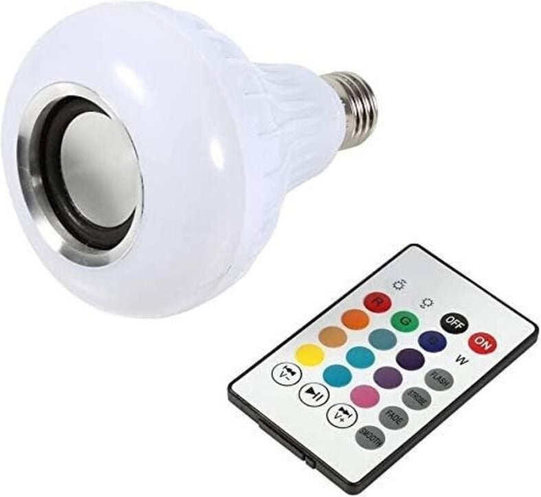 Trade Shop Traesio - Trade Shop - bunte bluetooth-lautsprecher-lampe led E27 rgb musik-lampe fernbedienung -