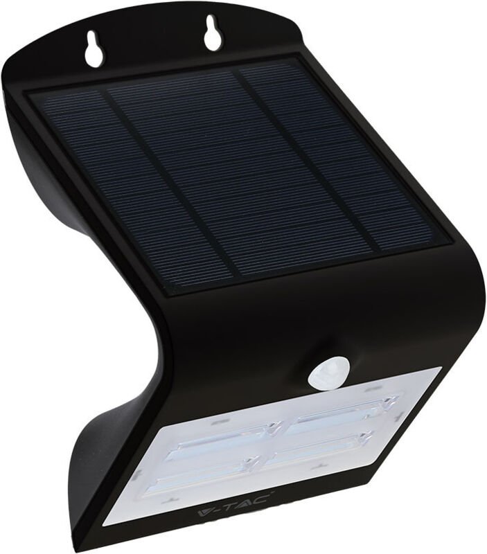 Schwarze Wand-Solarlampe